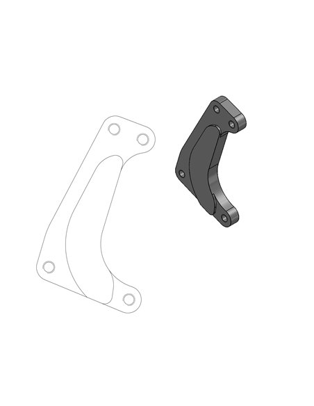 Suporte adaptador para disco de freio Supermoto Racing MOTO-MASTER 211018