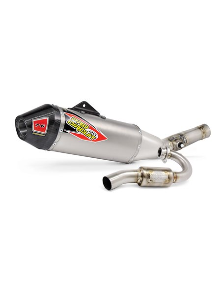 Exhaust System T-6 Euro Stainless With Titanium Canisters & Carbon End Cap PRO CIRCUIT 0121525H