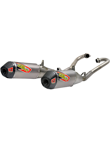 Exhaust System Ti-6 Pro Dual Titanium With Carbon End Cap PRO CIRCUIT 0311825FP2