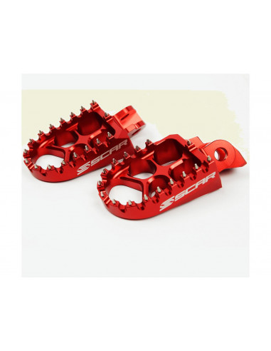 SCAR EVO footpegs red Suzuki RM85