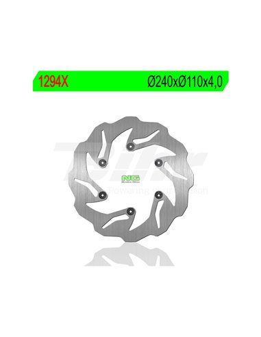 Disco de freno NG ondulado1294X Ø240 x Ø110 x 4