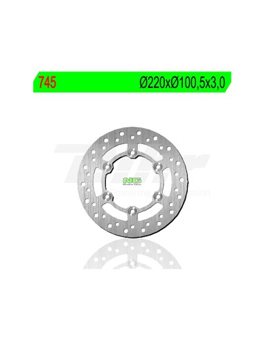 Disque de frein NG 745 Ø220 x Ø100,5 x 3