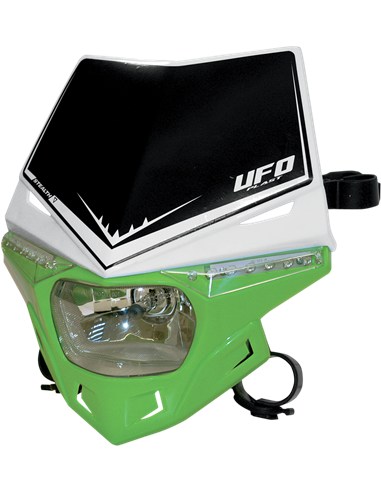 Stealth Portafaros (12V-35W & Led) Dual Color blanco-Kx-verde UFO-Plast PF01715-W026