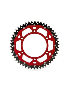 Corona doble compuesto ART, 51 dientes, paso 520, Roja