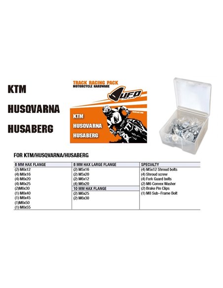 Jocs de cargols Racing Pack Ktm-Husqvarna-Husaberg UFO-Plast AC02201