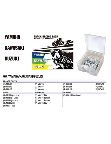 Juegos de tornillería Racing Pack Yamaha-Kawasaki-Suzuki UFO-Plast AC02200