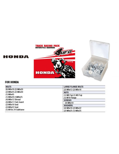 Racing Pack Honda UFO-Plast AC02202 hardware kits