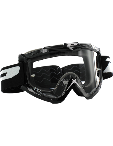 Óculos de Motocross Linha de Base Offroad Branco 3301 Vidro Transparente PRO GRIP PZ3301BI