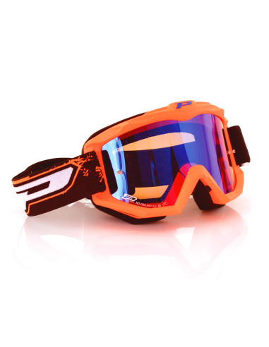 Goggles Offroad Fluo Mat Black 3204 Lens Cristal espejoed Blue PRO GRIP PZ3204BL