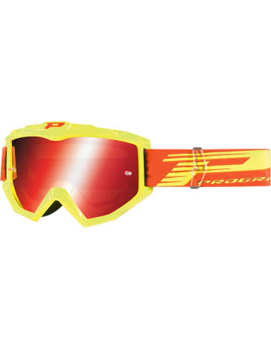 Gafas de motocross Atzaki 3201 Fluo Yellow PRO GRIP PZ3201GFFL