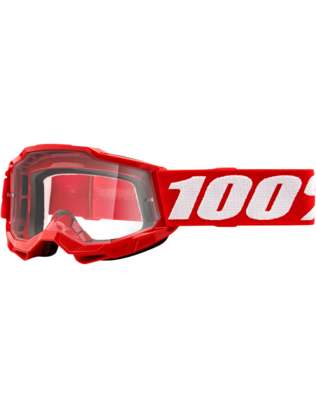 Óculos de motocross 100% Accuri 2 infantil Vermelho Transparente 50321-101-03