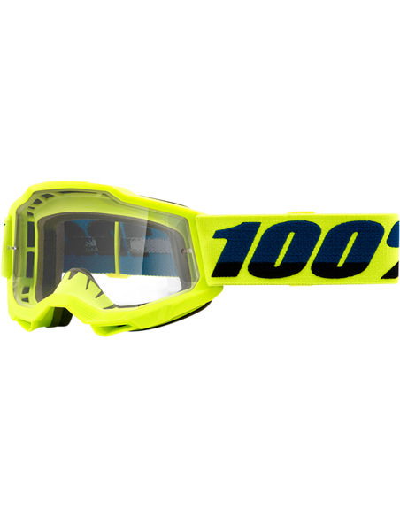 Masque Motocross 100% Accuri 2 Enfant Transparent Jaune 50321-101-04