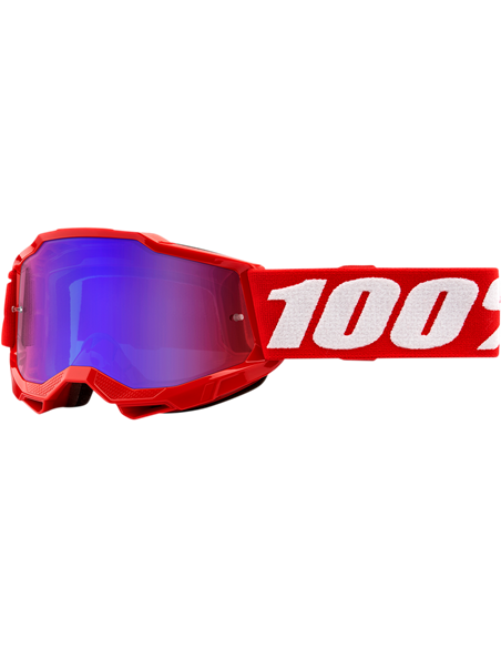 Óculos de motocross 100% Accuri 2 infantil Red Mirror Red / Blue 50321-254-03