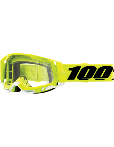 Ulleres de motocròs 100% Racecraft 2 Groc Transparent 50121-101-04
