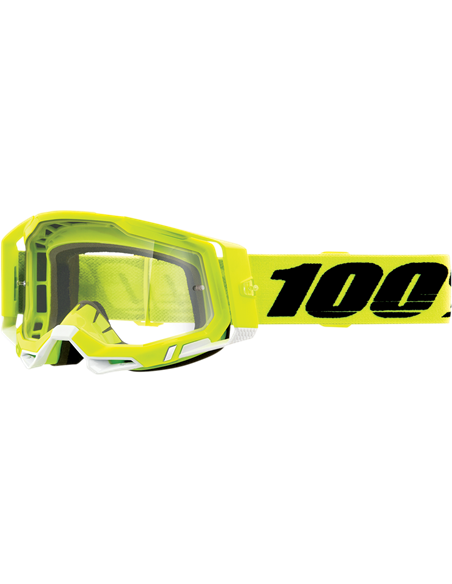 Ulleres de motocròs 100% Racecraft 2 Groc Transparent 50121-101-04