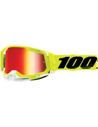 Gafas de motocross 100 % Racecraft 2 Amarillo Espejo Rojo 50121-251-04