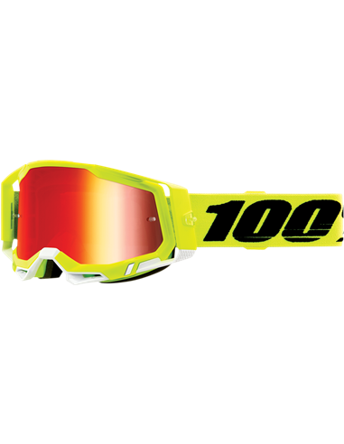 Gafas de motocross 100 % Racecraft 2 Amarillo Espejo Rojo 50121-251-04