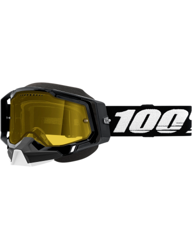 Gafas de motocross 100 % Racecraft 2 Snow Negro Amarillo 50122-608-01