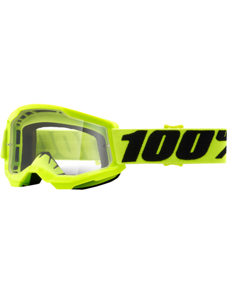 Óculos de motocross 100% Strata 2 infantil Amarelo Transparente 50521-101-04