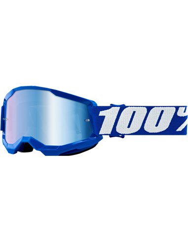 Óculos de motocross 100% Strata 2 infantil Blue Mirror Blue 50521-250-02