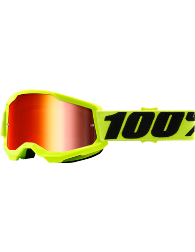 Gafas de motocross 100 % Strata 2 niño(a) Amarillo Espejo Rojo 50521-251-04