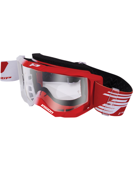 Óculos de motocross 3300 Wh / Vermelho Transparente PRO GRIP PZ3300-127