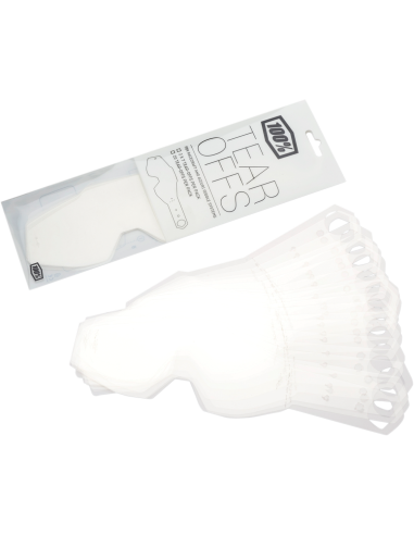 Tear-off para óculos 100% Racecraft / Accuri / Strata MX 20-Pack 51011-010-02