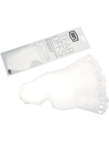 Tear-off para óculos 100% Racecraft / Accuri / Strata MX 20-Pack 51011-010-02