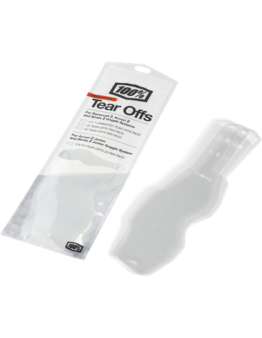 Tear-off para óculos 100% Ac2 / Strata 2 Motocross Goggles Ys20Pk 51019-101-20