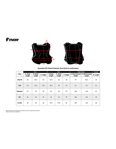 THOR niño(a)Guardian Mx Peto protector Flo Green 2Xs/Xs 2701-0854