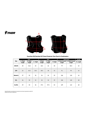 THOR Child Guardian Mx Protetor Peitoral Flo Verde 2Xs / Xs 2701-0854