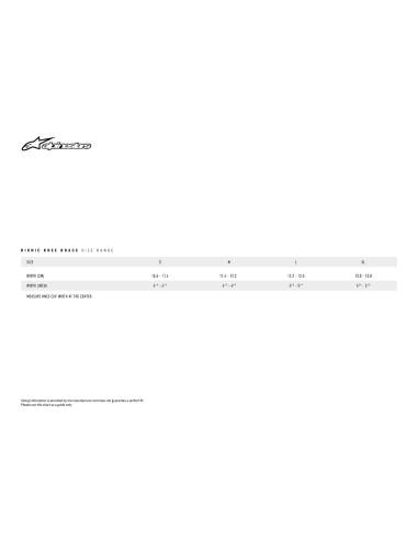 Alpinestars 6506219-10-Sm Bionic S / M Joelheiras