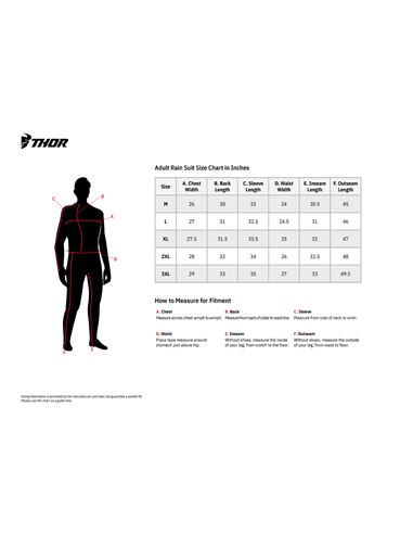 THOR Vestit de pluja S7 Negre Lg 2851-0465