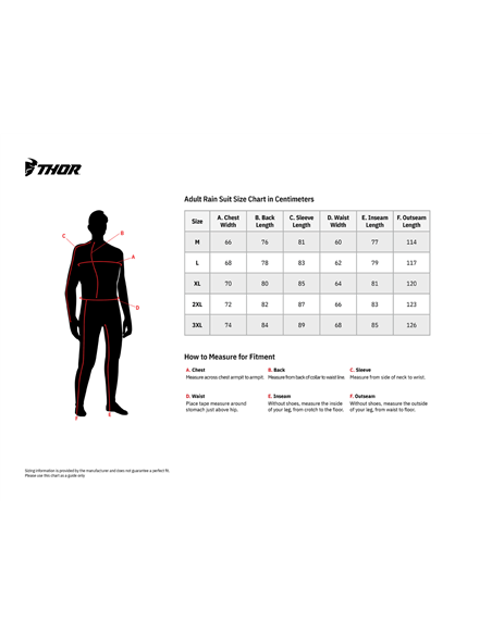 THOR Rainsuit S7 Black 3Xl 2851-0468