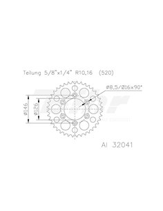 Couronne aluminium ESJOT 51-32041-49 dents