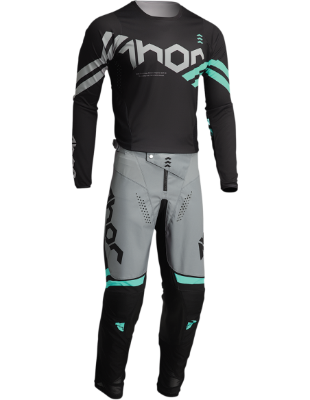 Pantalons motocròs Thor-MX 2022 Cube negre/mint 40 2901-9477