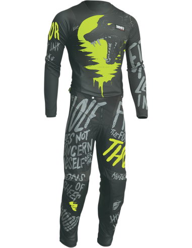 Pantalón motocross Thor-MX 2022 Pulse Counting Charcoal/Acid 40 2901-9513