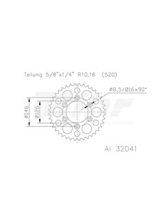 Corona ESJOT Alumini 51-32041-51 dents