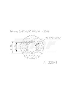 Couronne ESJOT Aluminium noir 51-32041-51BP dents