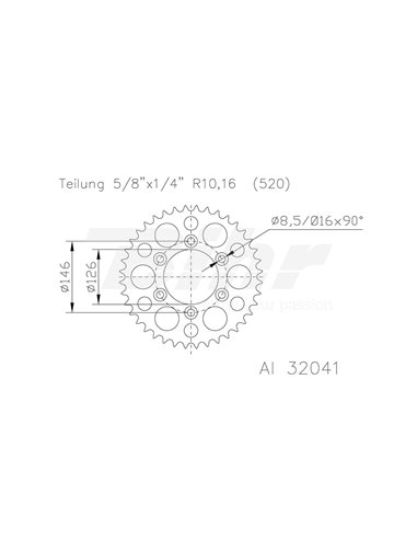 ESJOT Crown Aluminium noir 51-32041-50BP dents