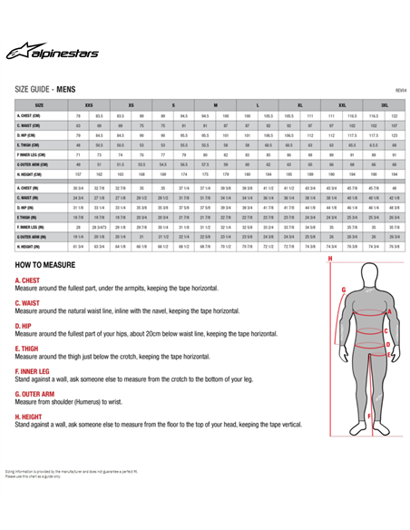 Pantaló motocross curt Bionic Pro B/Rm Alpinestars 6507523-13-M