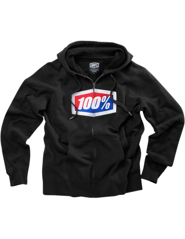 Sudadera 100 % Official Full-Zip negro Small 36005-001-10