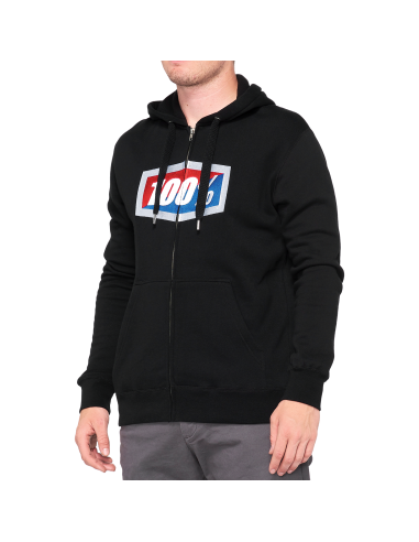 Sweat 100% officiel Full-Zip noir Small 36005-001-10