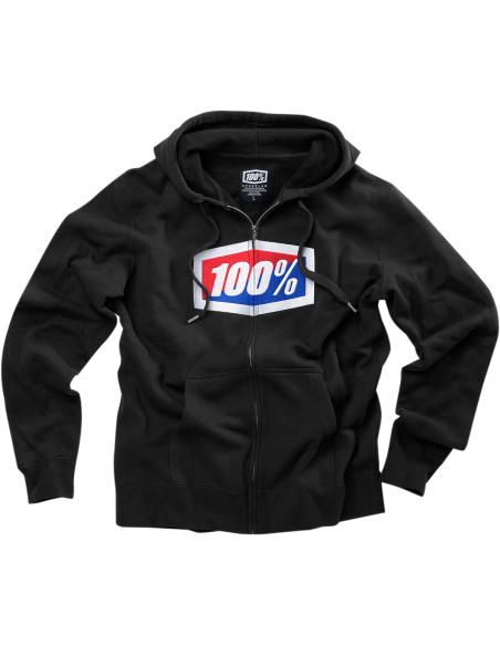Sudadera 100 % Official Full-Zip negro Large 36005-001-12