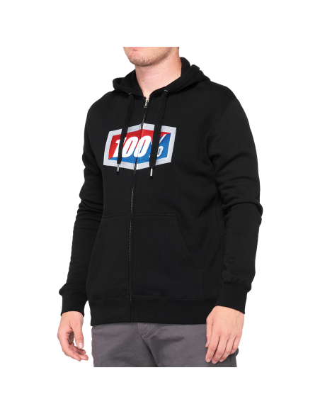 Sudadera 100 % Official Full-Zip negro Large 36005-001-12