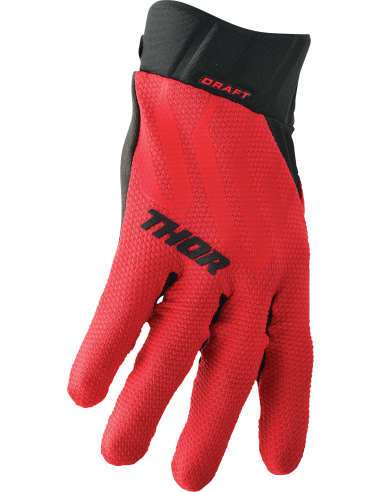 Gants moto cross Thor-MX 2022 Draft rouge/noir XS 3330-6788