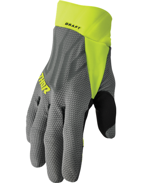 Luvas motocross Thor-MX 2022 Draft cinza/acid XS 3330-6812