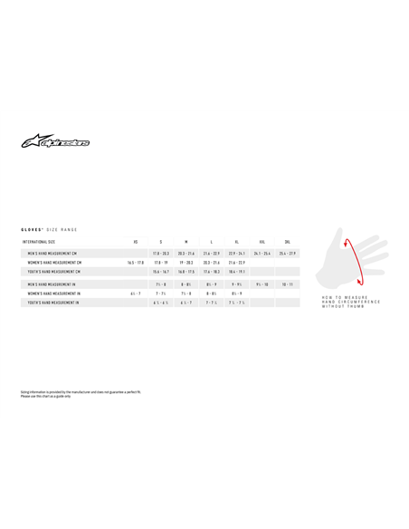 Guants motocross F Bore Bk 3X Alpinestars 3563622-10-3X