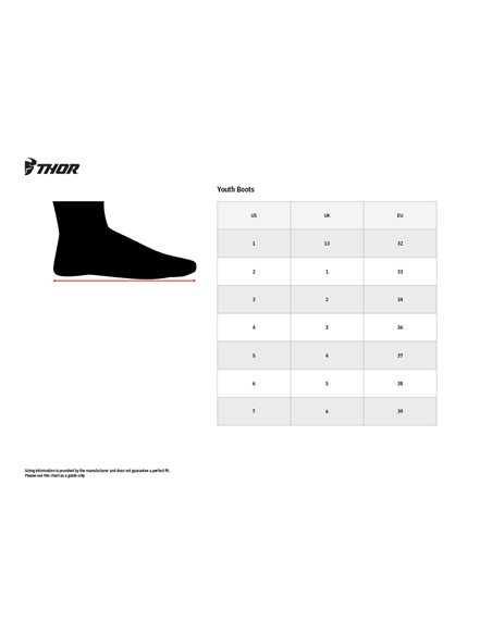 Botas de motocross Thor child Blitz Xp Ch / Or 3 3411-0512