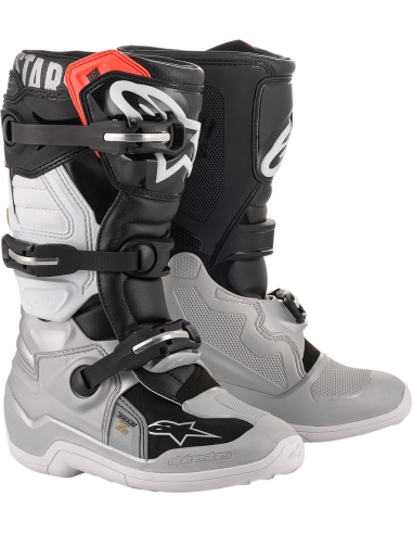 Botas de motocross Alpinestarss Tech 7S brancas | Golden | Black | Silver 3